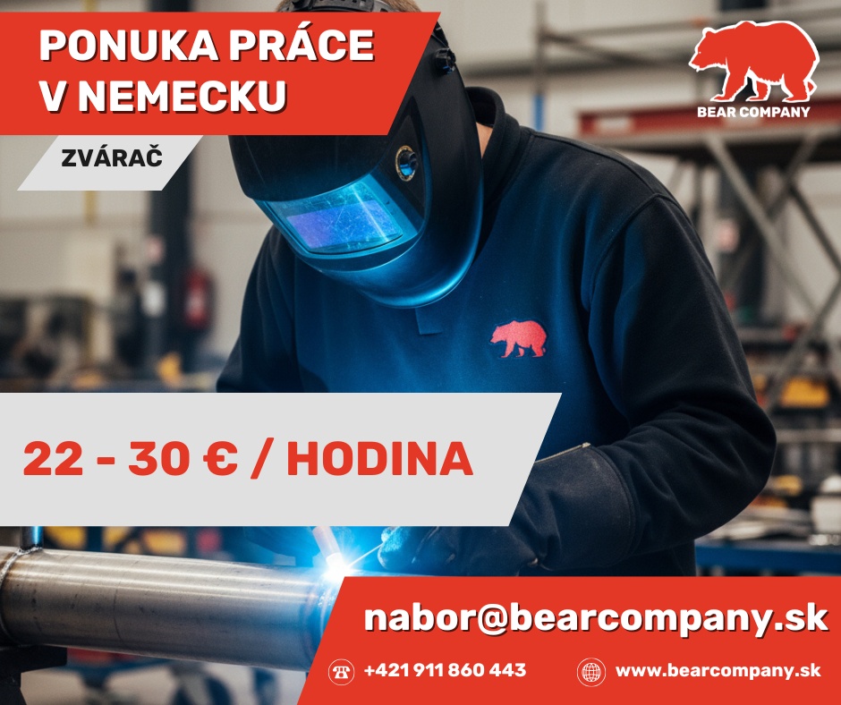 Zvárač Nemecko – zváranie oceľových konštrukcií (22–30 €/h)