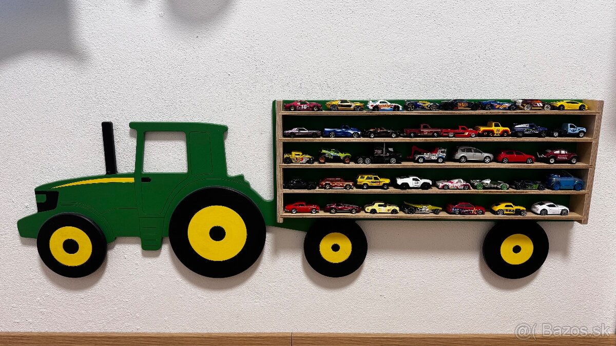 Detská nástenná polička – traktor + autíčka