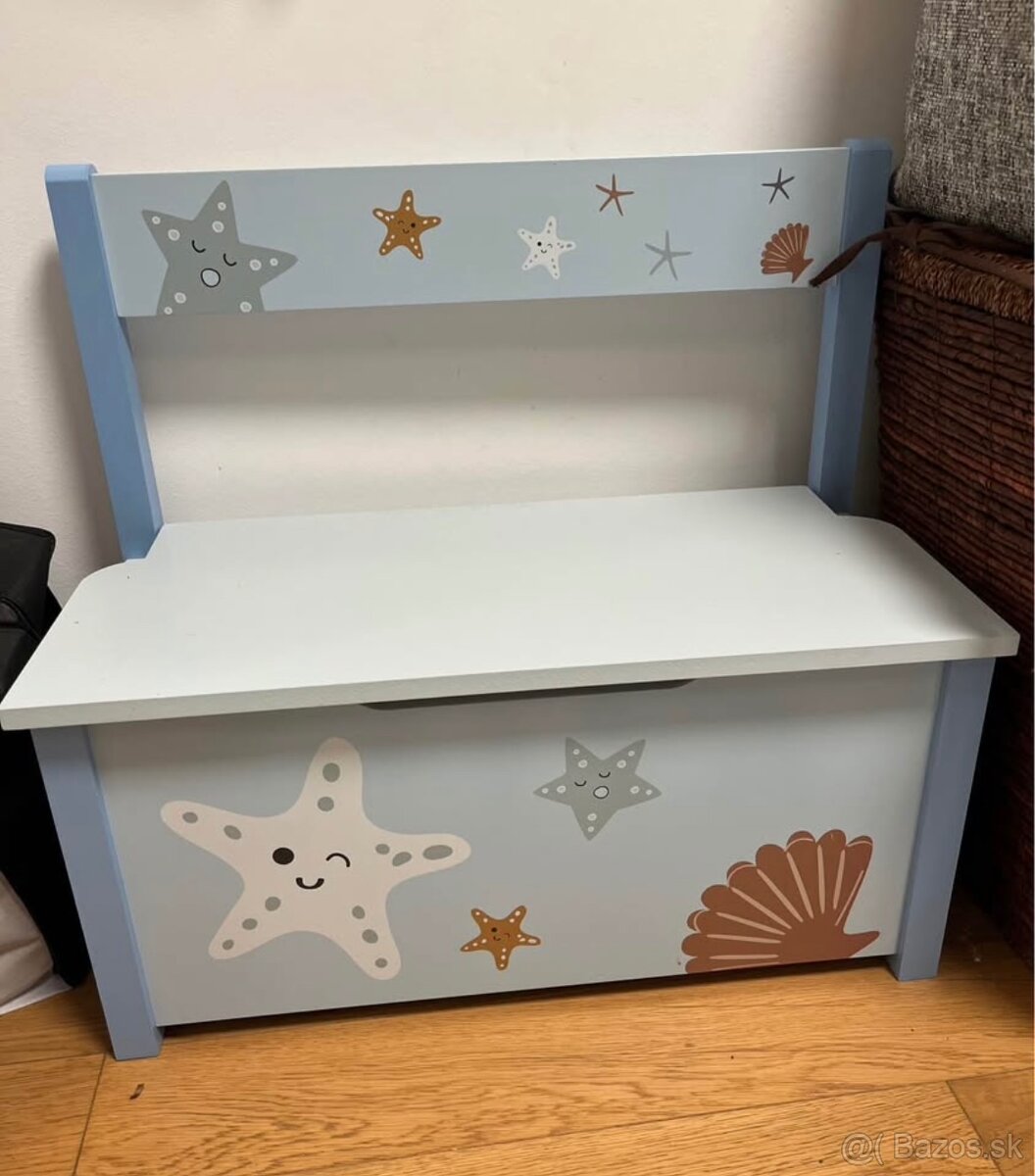 Detská lavica s úložným priestorom