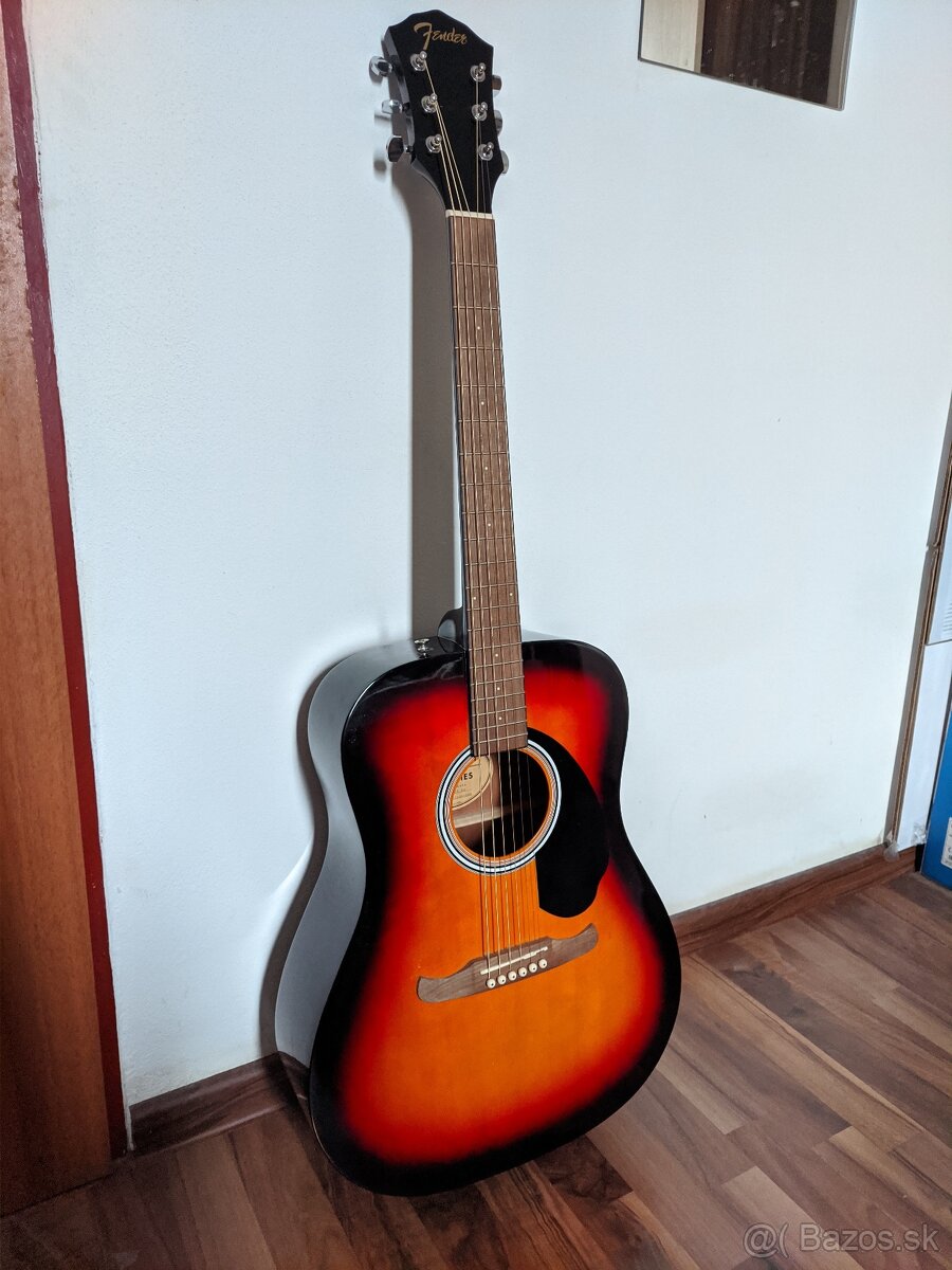 Akustická gitara Fender FA-125 SB + zateplený obal Herget