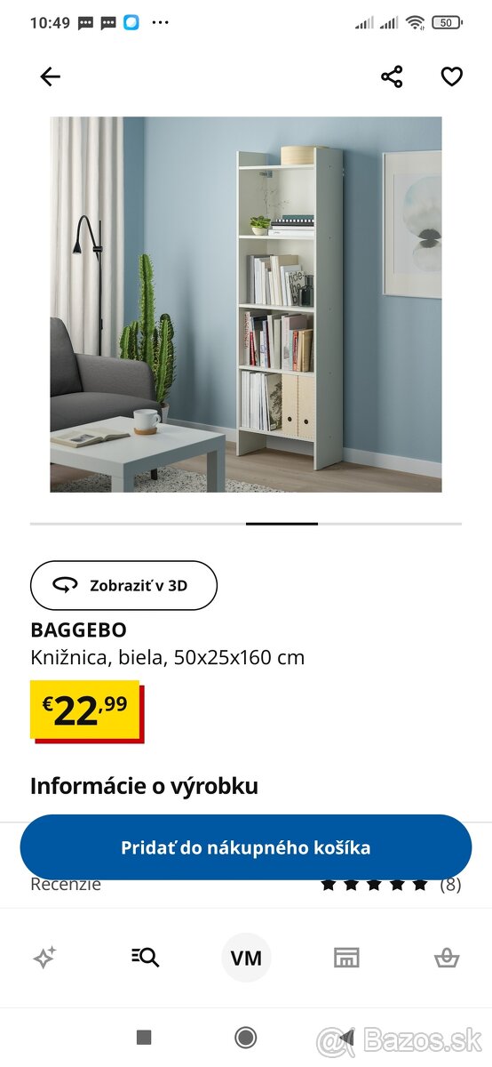 Knižnica BAGGEBO IKEA