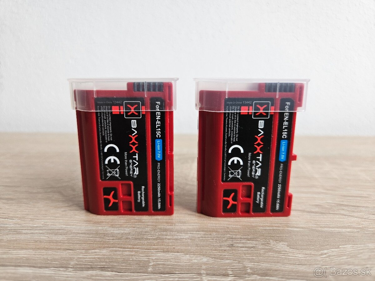 2x Batéria pre Nikon Baxxtar Pro EN-EL15c 2250 mAh