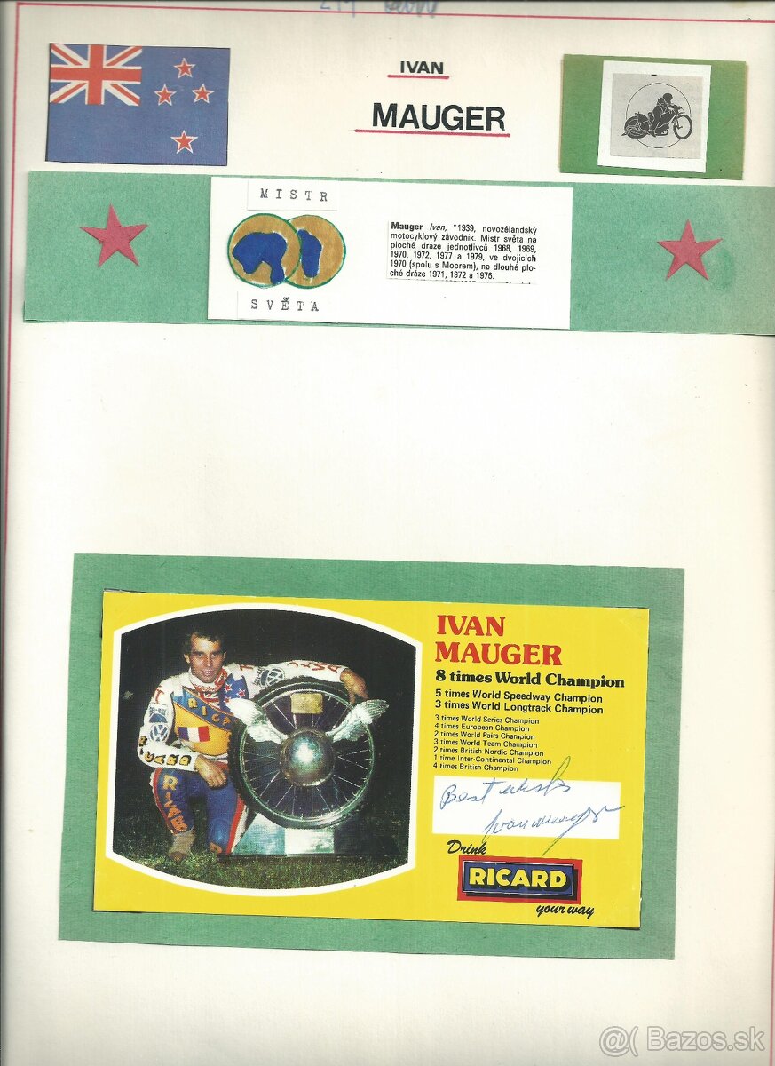 Ivan Mauger - foto s podpisem "RARITA"