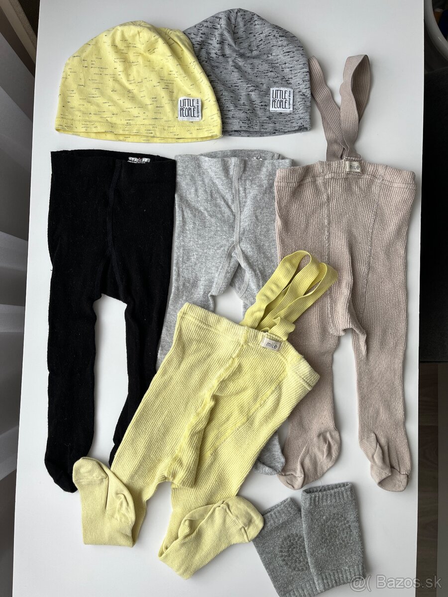 Balik oblecenia 68-74 pancusky H&M, Mile. ciapky Little peop