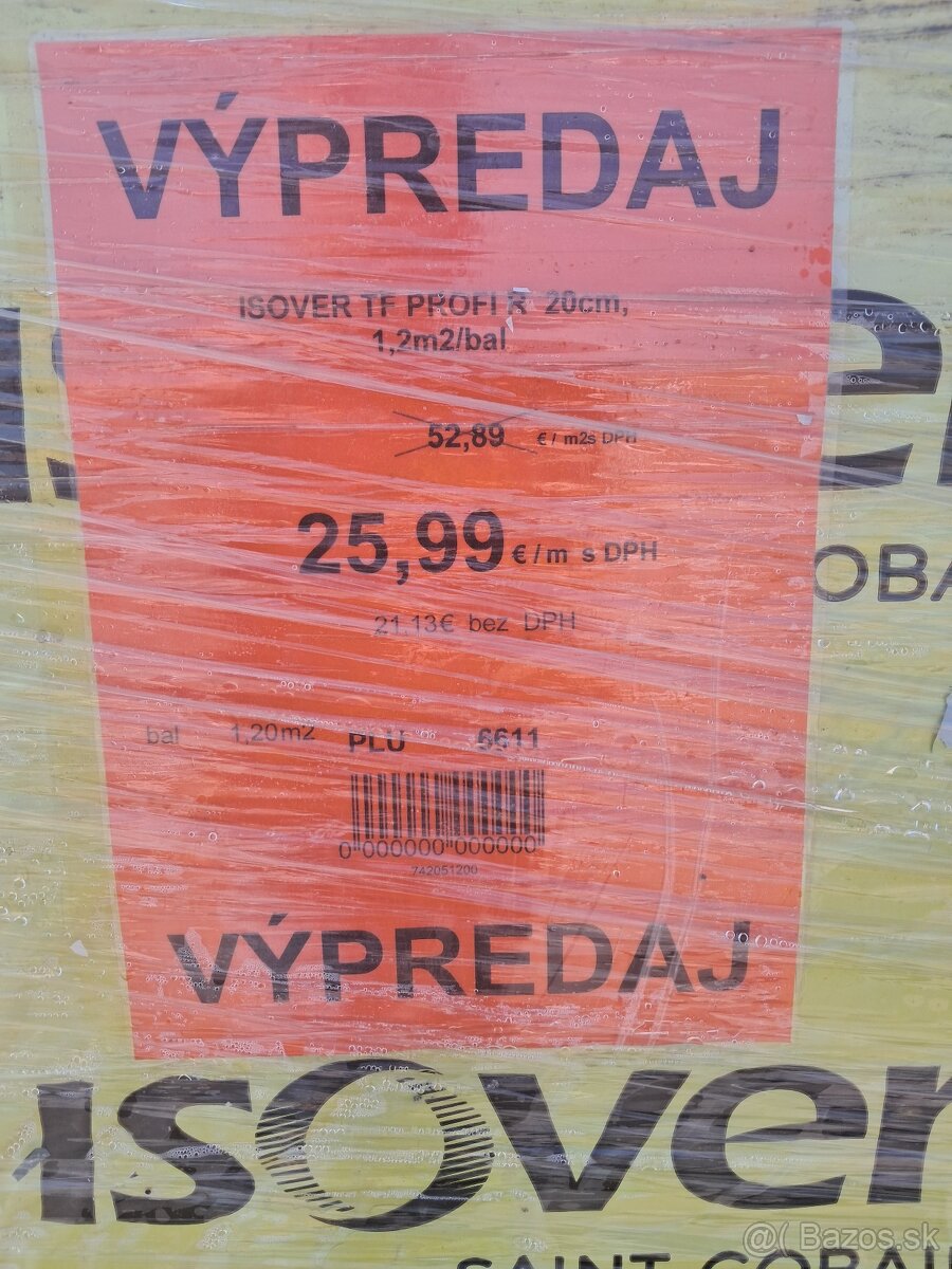 Predám ISOVER TF PROFI X 20 cm