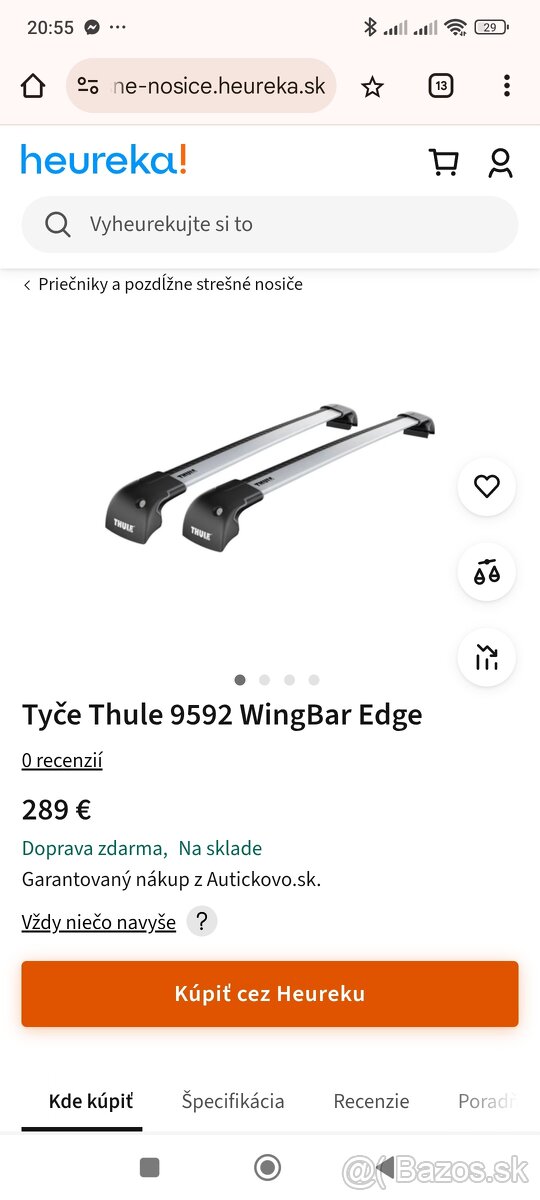 Priečniky Thule Wingbar