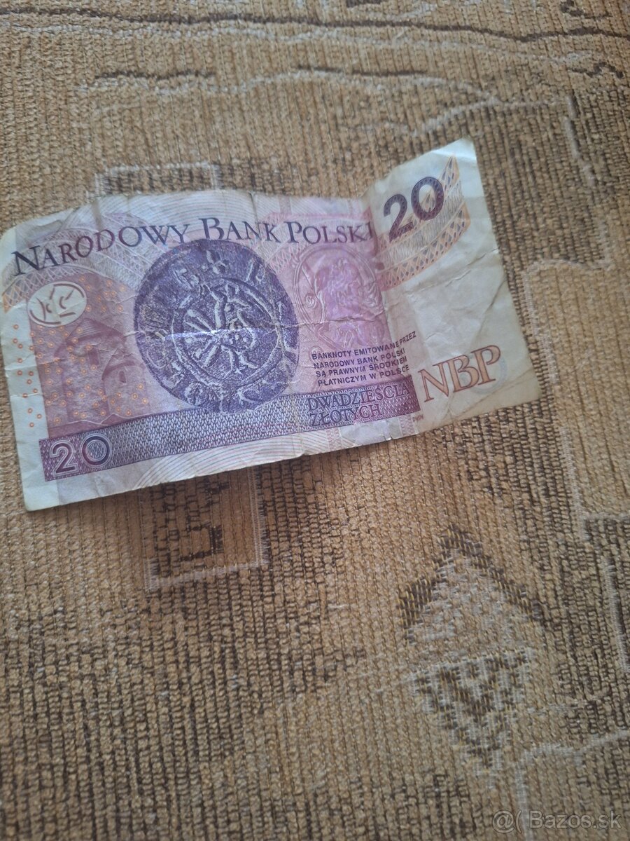 Stará Poľska papierová bankovka