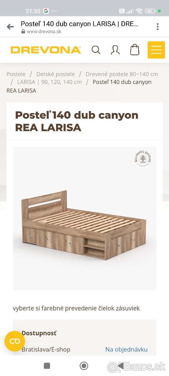 Manželská posteľ s úložným priestorom