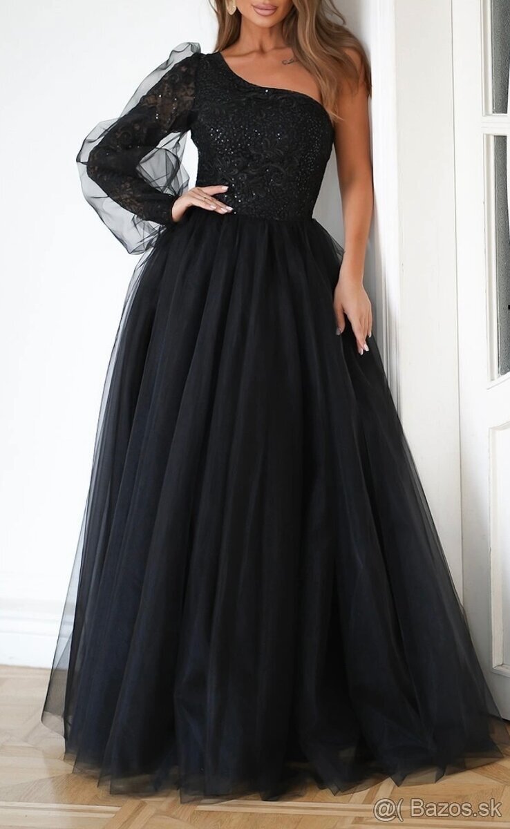 Čierne spoločenské šaty 34/XS