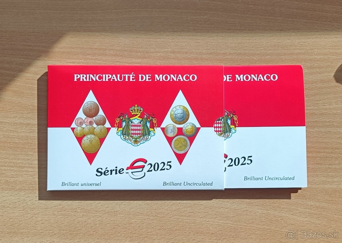 Monako euromince 2025 (Principauté de Monaco BU)