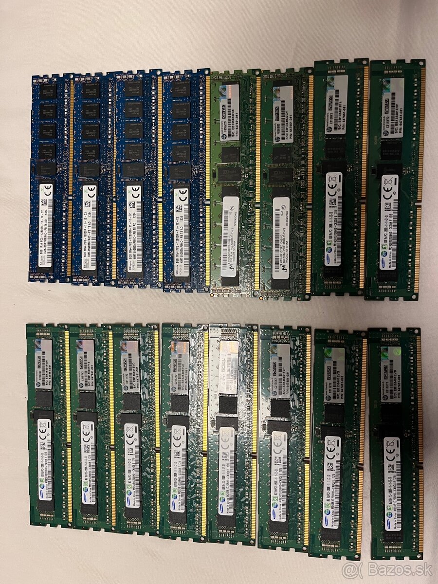 DDR3 Serverové ECC RAM 128GB (cena dokopy 30€)