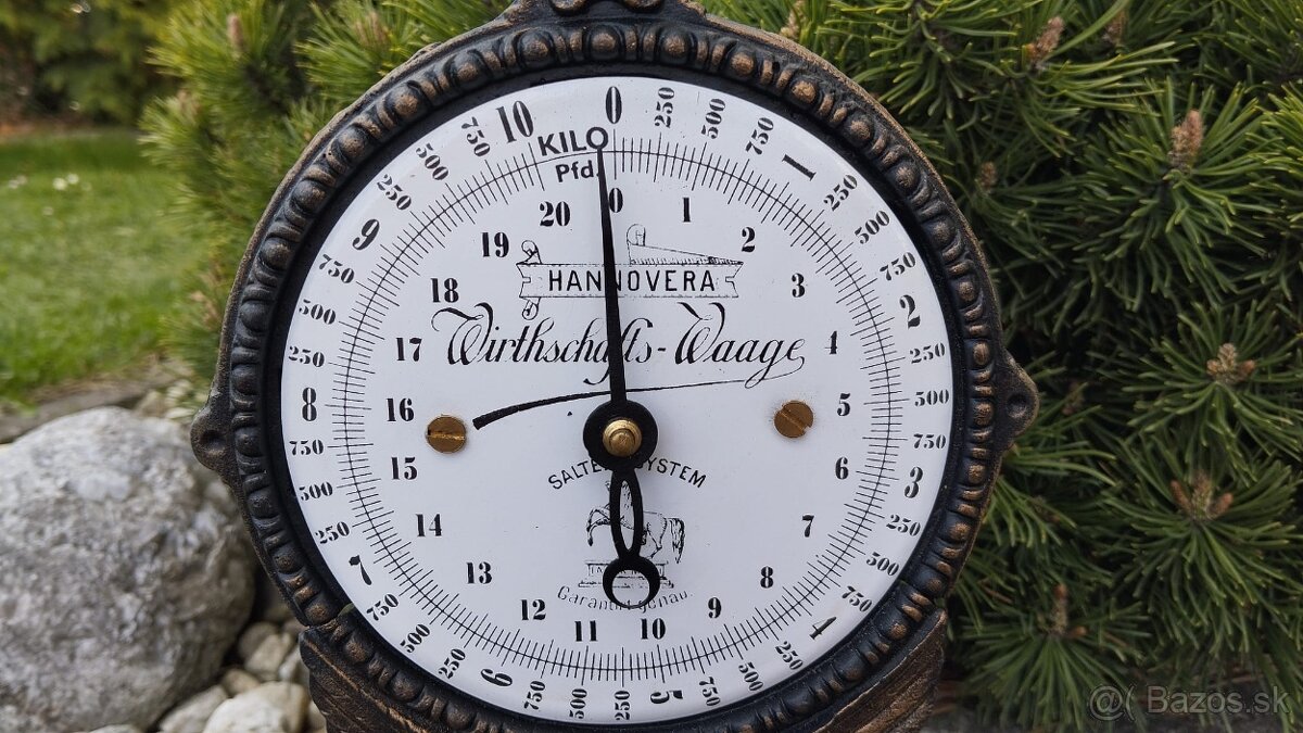 Krásné staré jednomiskové 10kg váhy s orlem