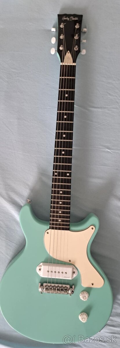 Elektrická gitara Harley Benton- dc junior fat benton blue
