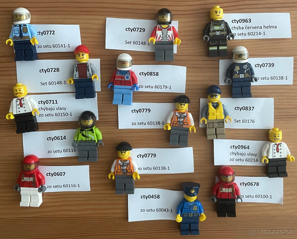 predám rôzne LEGO minifigúrky