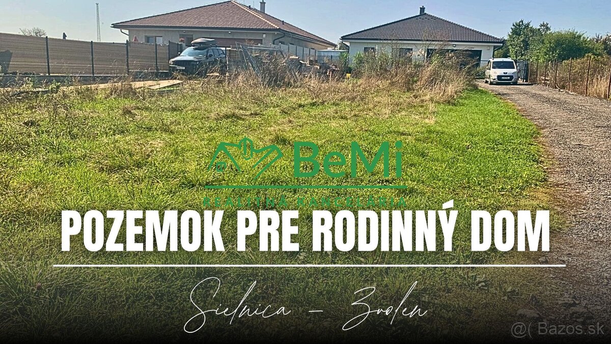 Stavebný pozemok medzi novostavbami 647 m2, Sielnica