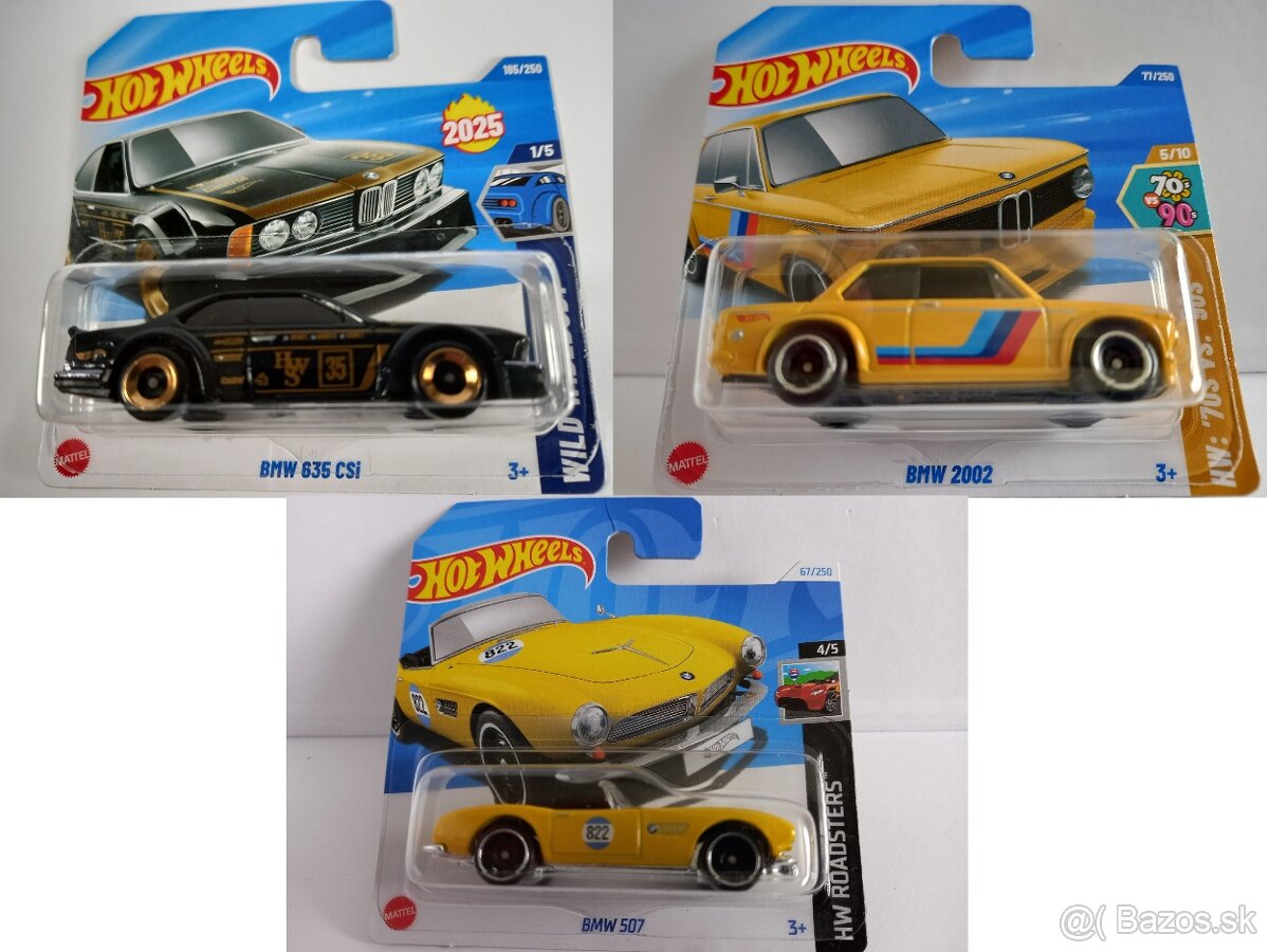 HOT WHEELS-BMW 635 CSi, BMW 2002, BMW 507