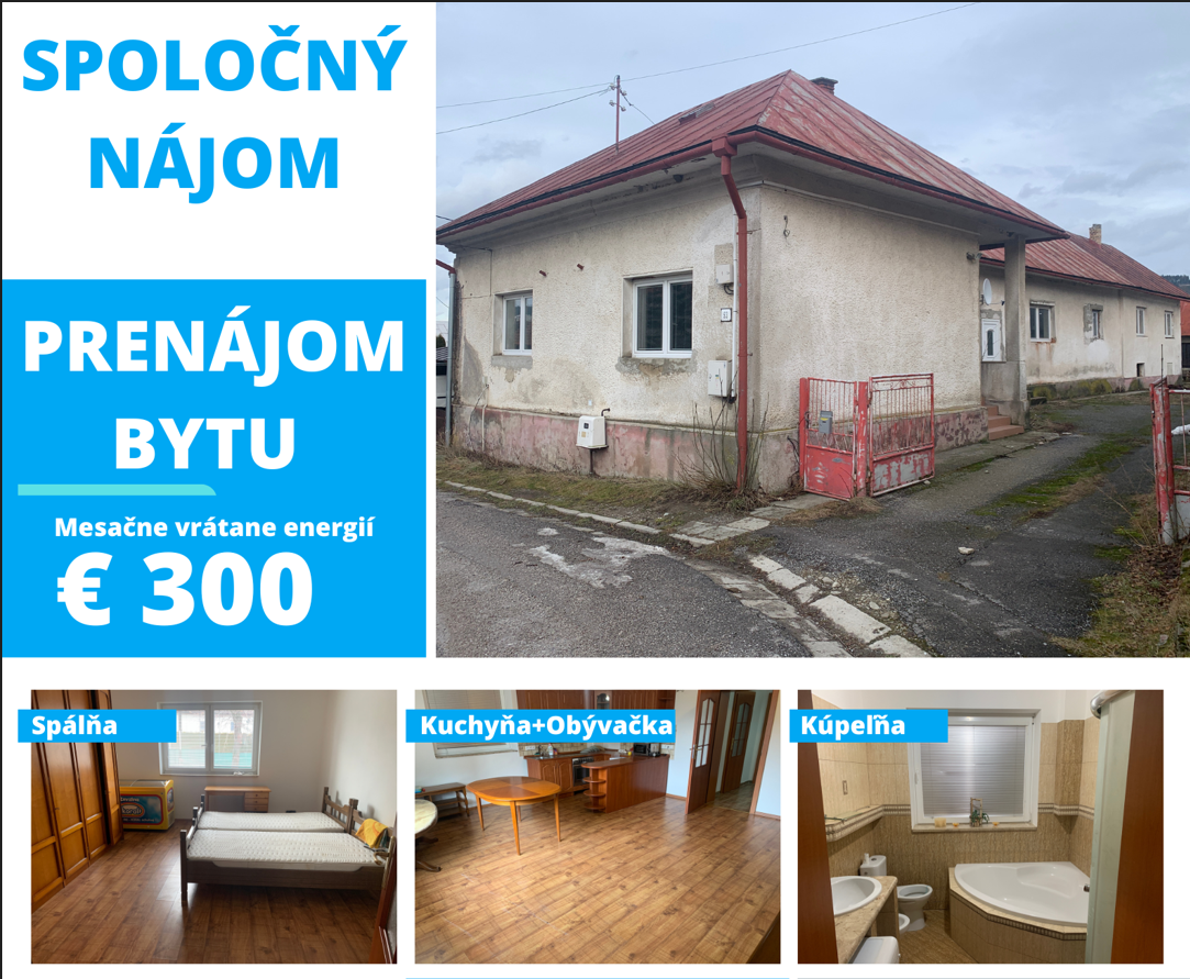 3 izbový dom Vavrečka do spolu nájmu