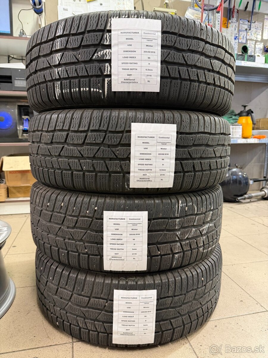 R16 205/60 Continental ContiWinterContact TS830P 96H XL  4x