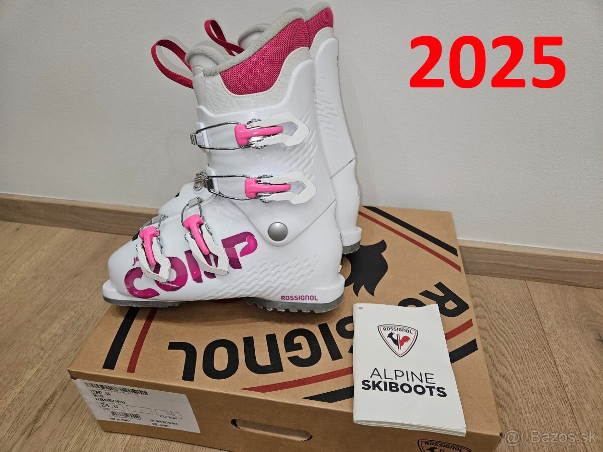 2025 Biele Detské Dievčenské Lyžiarky Rossignol COMP 4