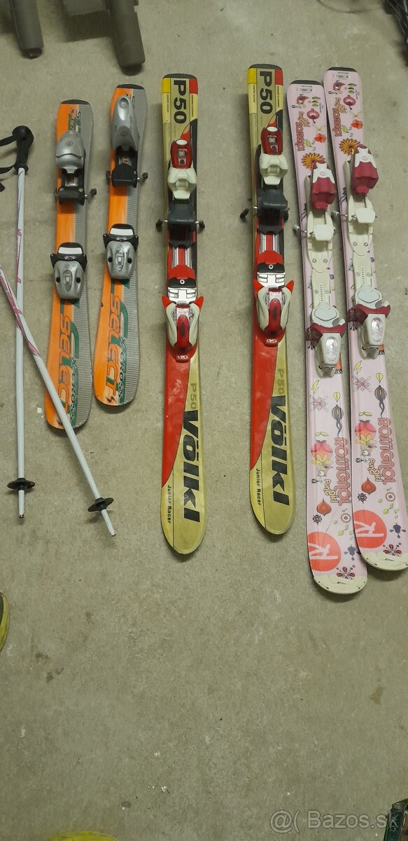 predám lyže, Rosignol a malé oranžové sú predané