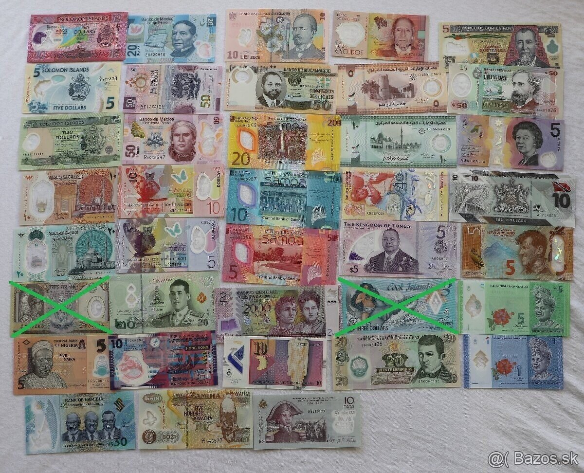 Unc polymer (plastové) bankovky