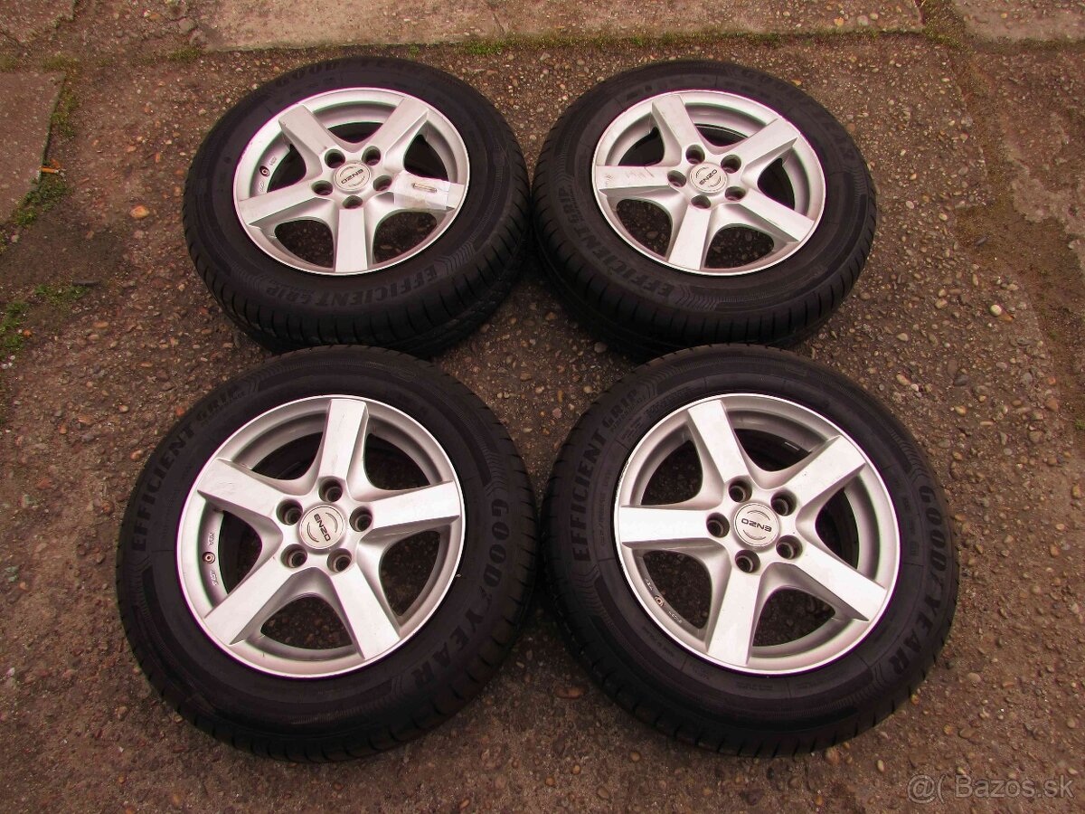 Komplet ALU disky ENZO R15 + letné pneu 195/65 R15 Goodyear