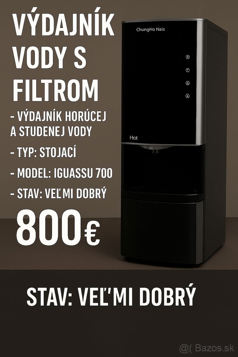 Predám výdajník vody s filtrom – Chungho Nais Iguassu 700