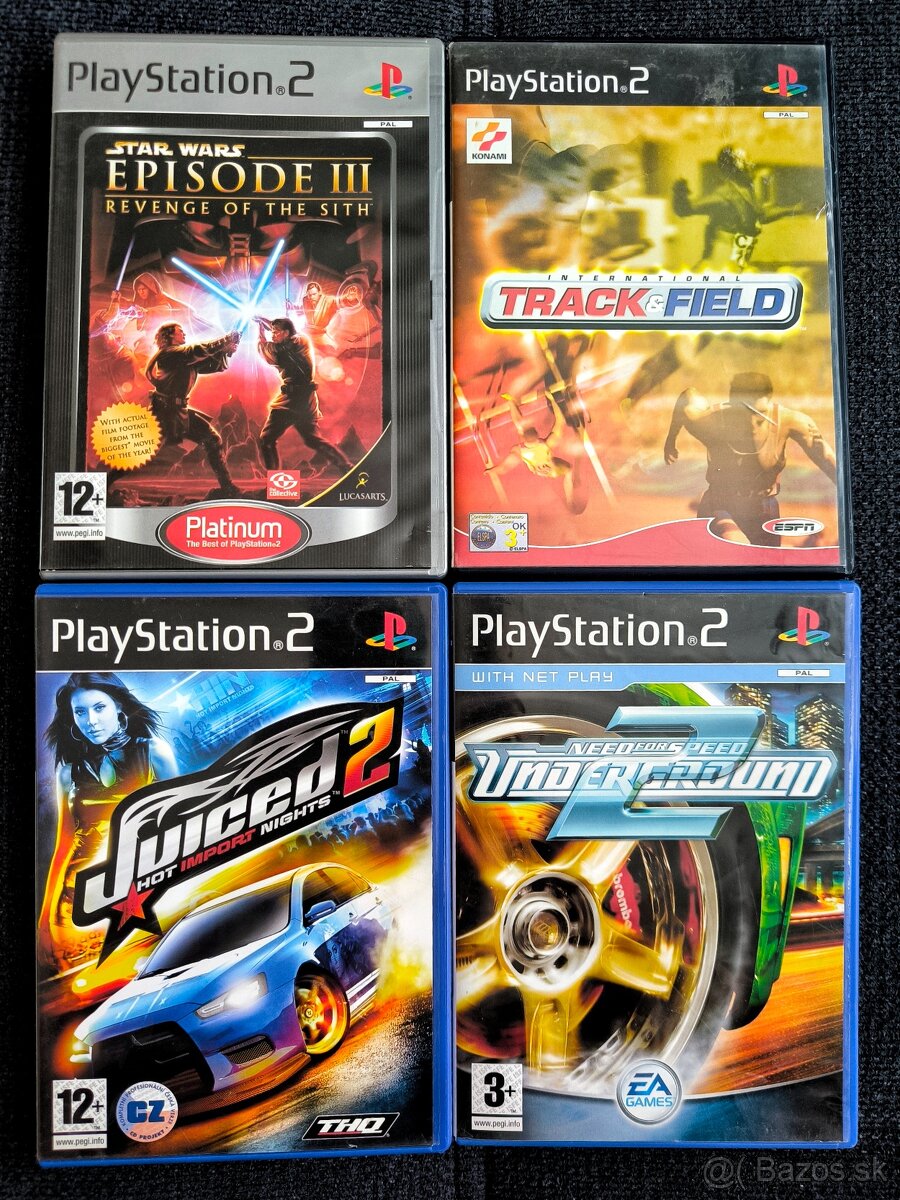 4x hra NFS, Juiced, TaF , SW  PS2
