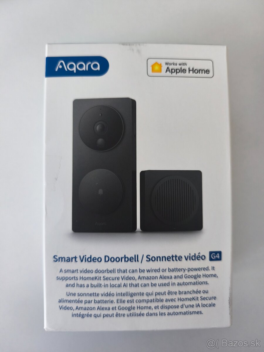 NOVÝ Zvonček s kamerou Aqara Smart Video Doorbell G4 čierna