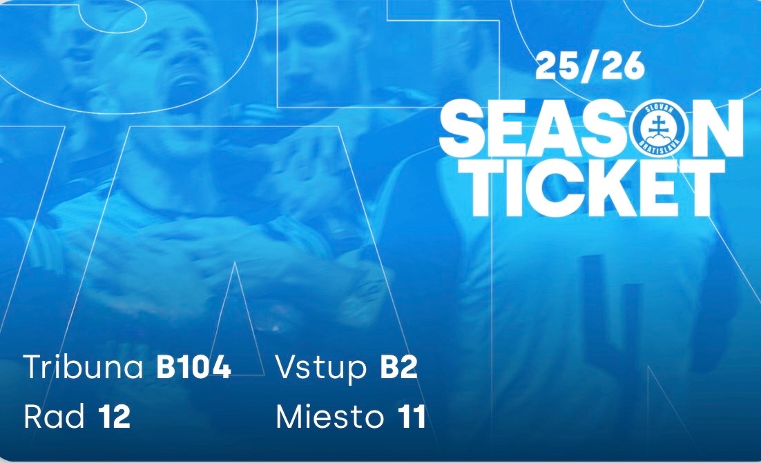 Sezónna permanentka ŠK Slovan Bratislava 2025/2026