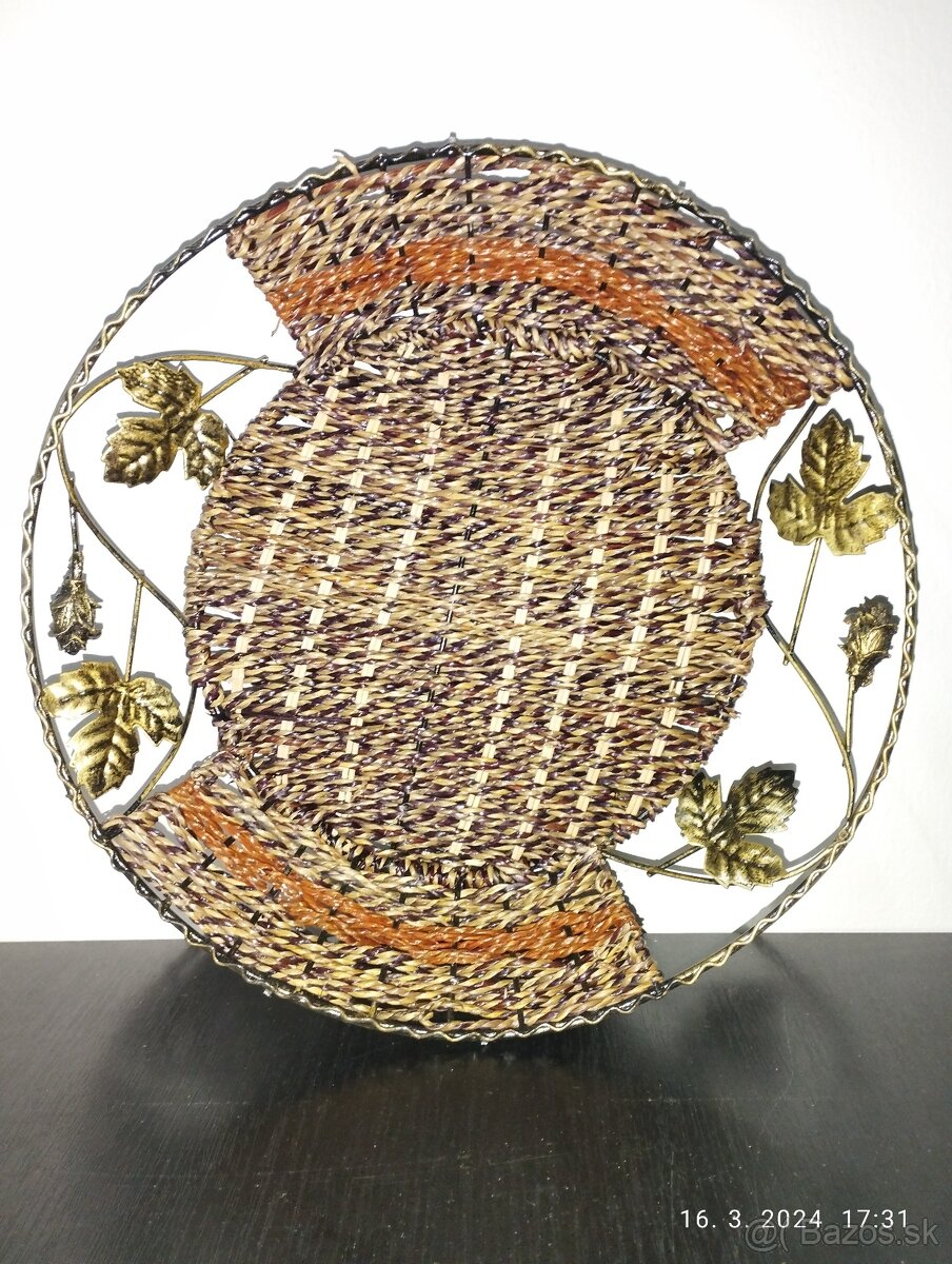 Jedinečná drôtená misa na ovocie a iné.