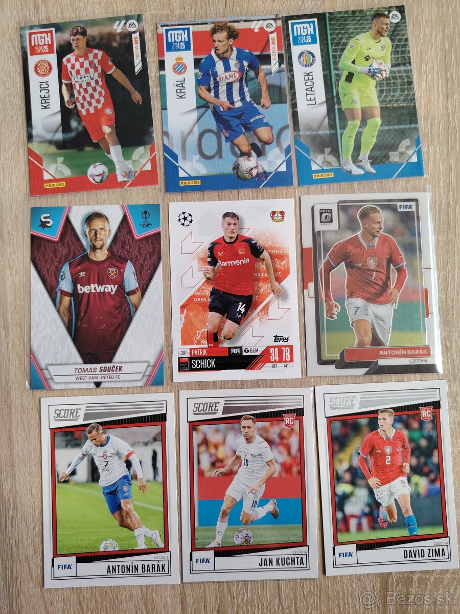 Česko - futbalové kartičky