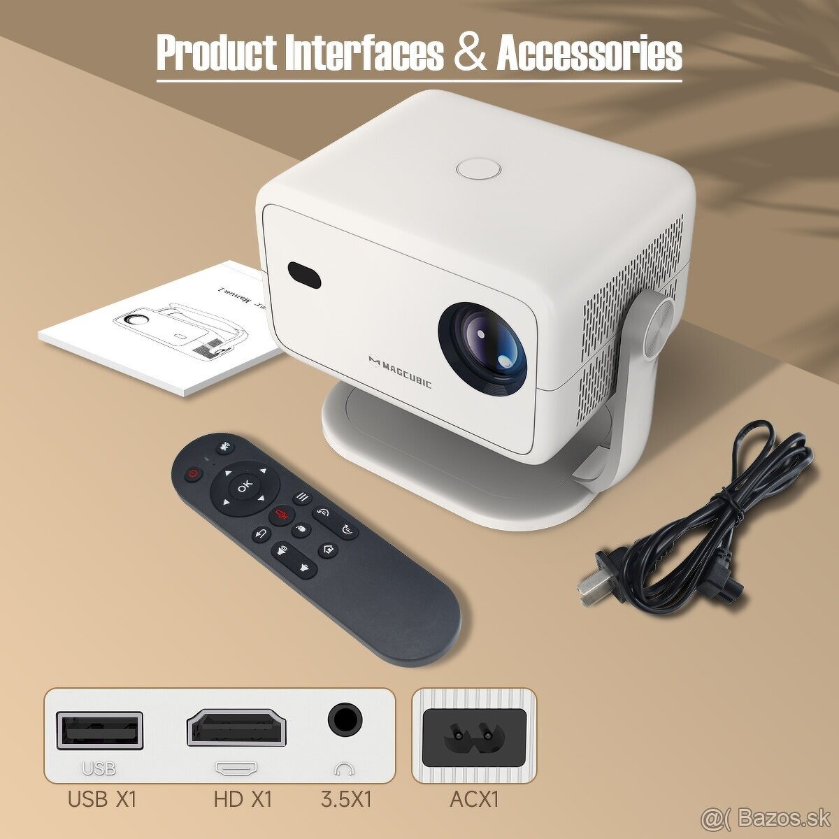 Nový projektor Magcubic – Full HD 1080P, 650 ANSI, WiFi6, BT