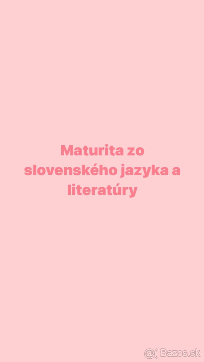 Maturitné témy zo slovenského jazyka