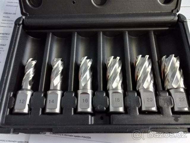 Sada 6 ks korunkových vrtáků - hl. vrtu 30 mm- SILVER LINE