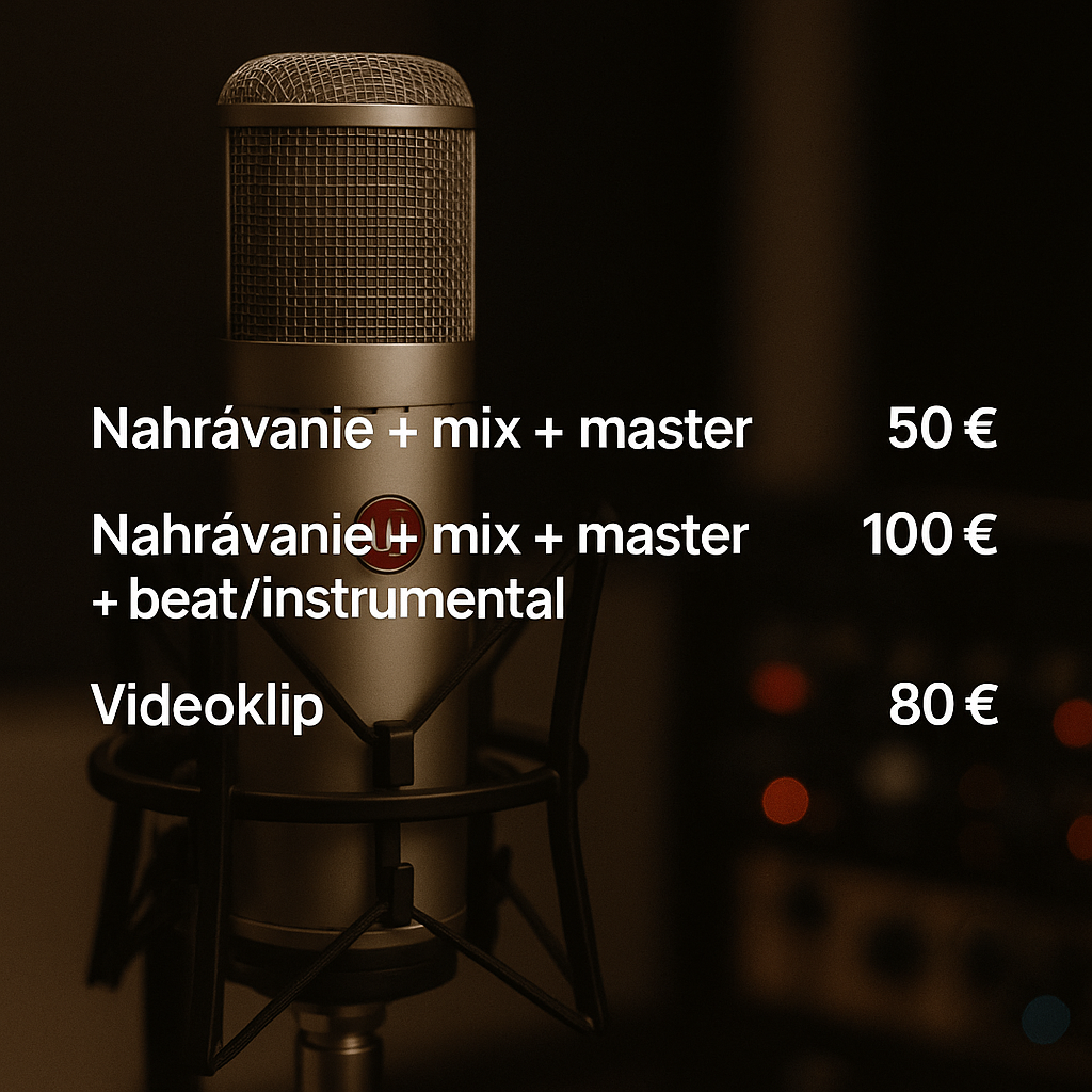 Nahrávacie štúdio za dostupné ceny