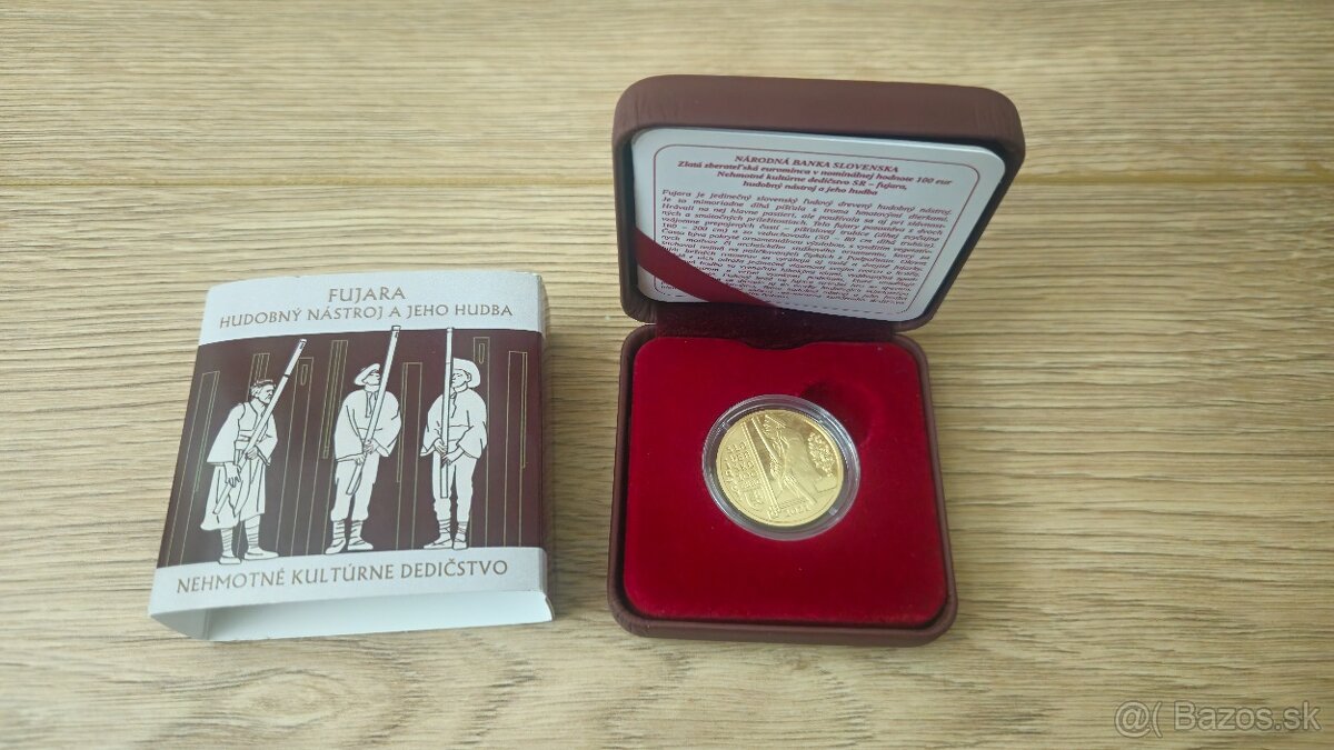 Zlata minca 100 eur Fujara
