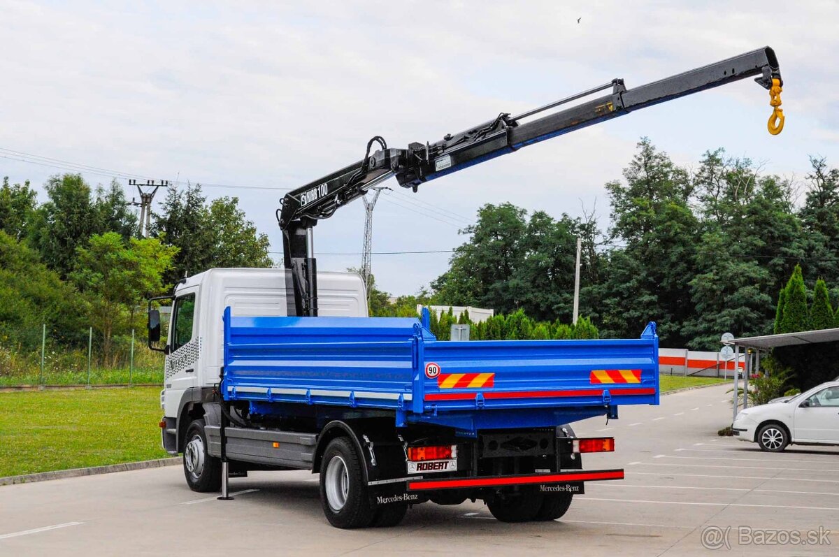 MERCEDES ATEGO 1523 TROJSTRANNÝ SKLÁPAČ + HYDRAULICKÁ RUKA