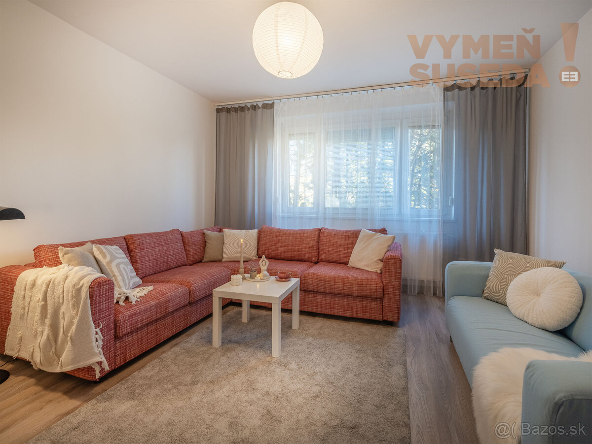 VYMEŇ SUSEDA - VÝNIMOČNÝ 3 IZB. ČIASTOČNE ZREKONŠTRUOVANÝ B