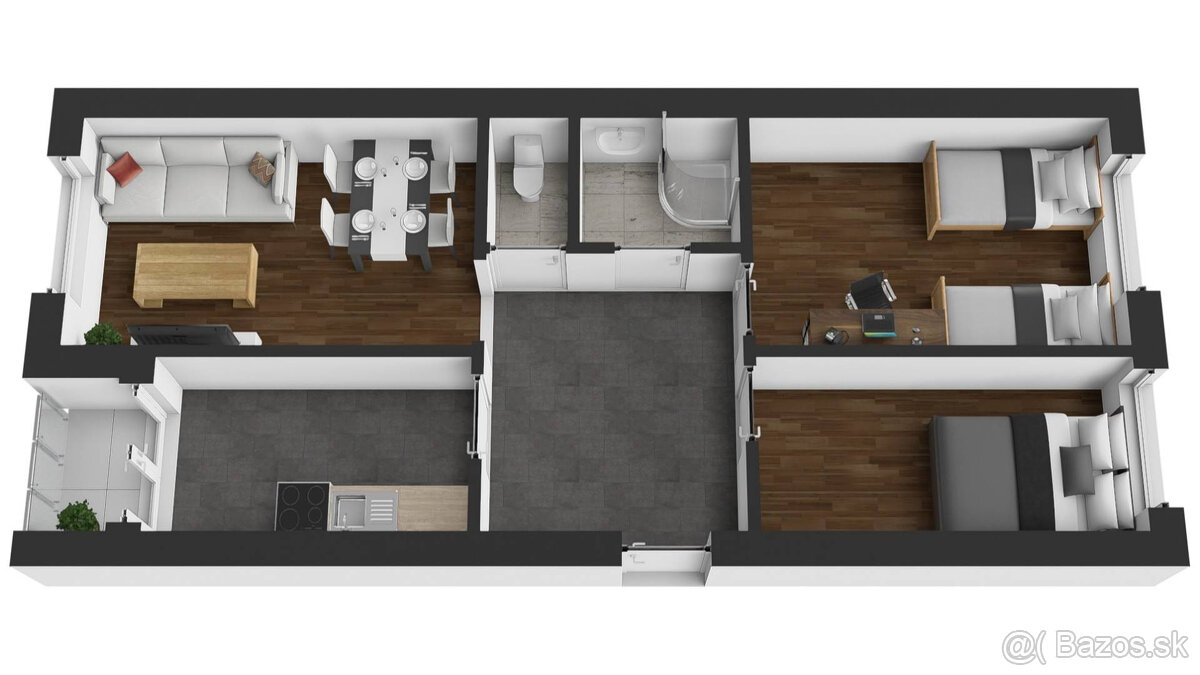 Na predaj vkusne zrekonštruovaný 3-izbový byt v Ilave – Kuku