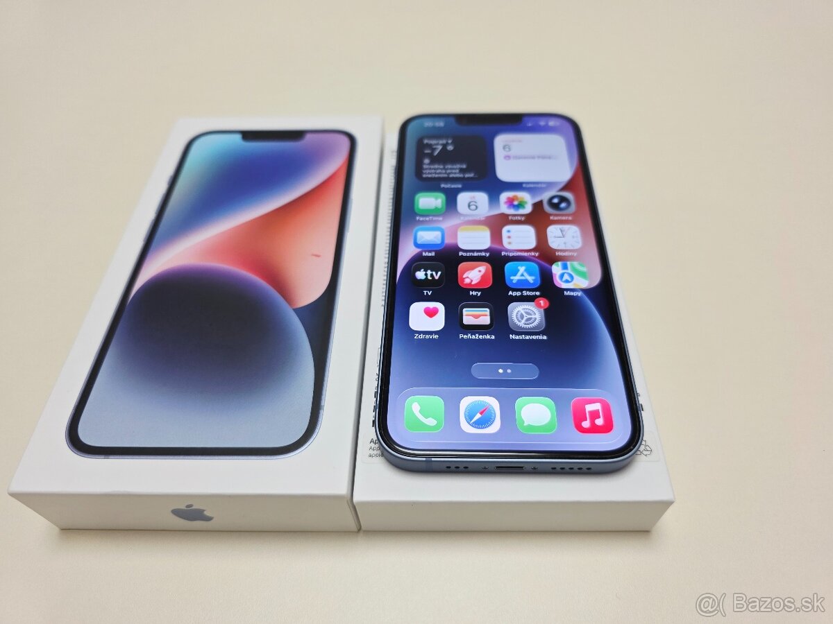 APPLE IPHONE 14 128GB BLUE TOP STAV
