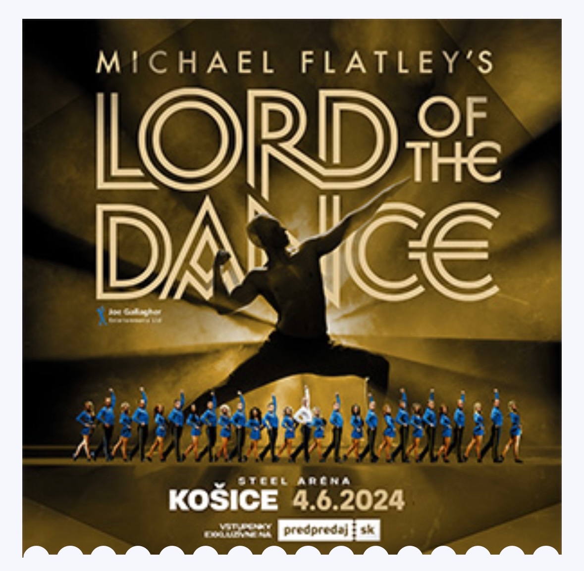 ZNÍŽENÁ CENA 2 lístky na Lord of the dance Košice