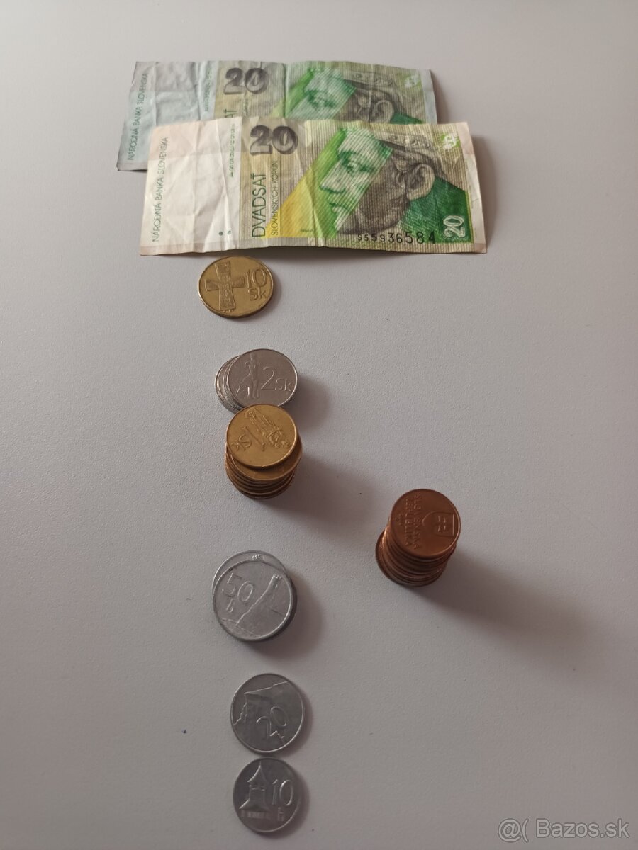 Zberateľské mince a bankovky Slovenská koruna 1992-2008