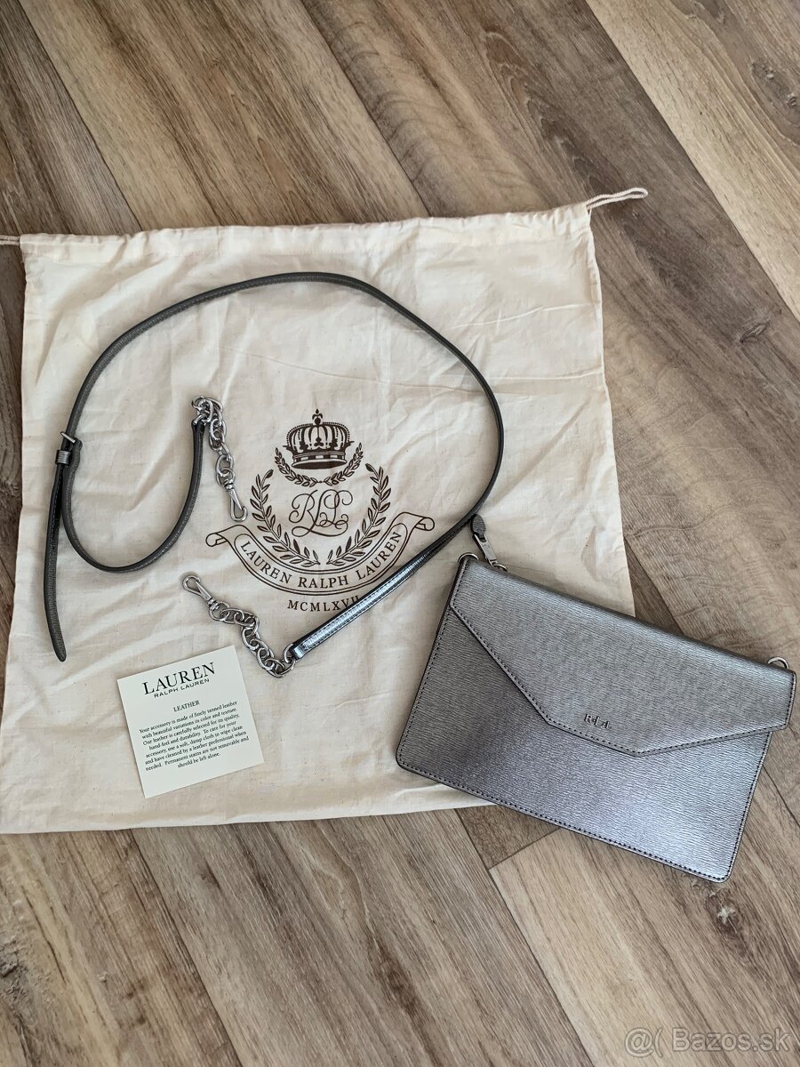 Originál kožená listová kabelka Ralph Lauren