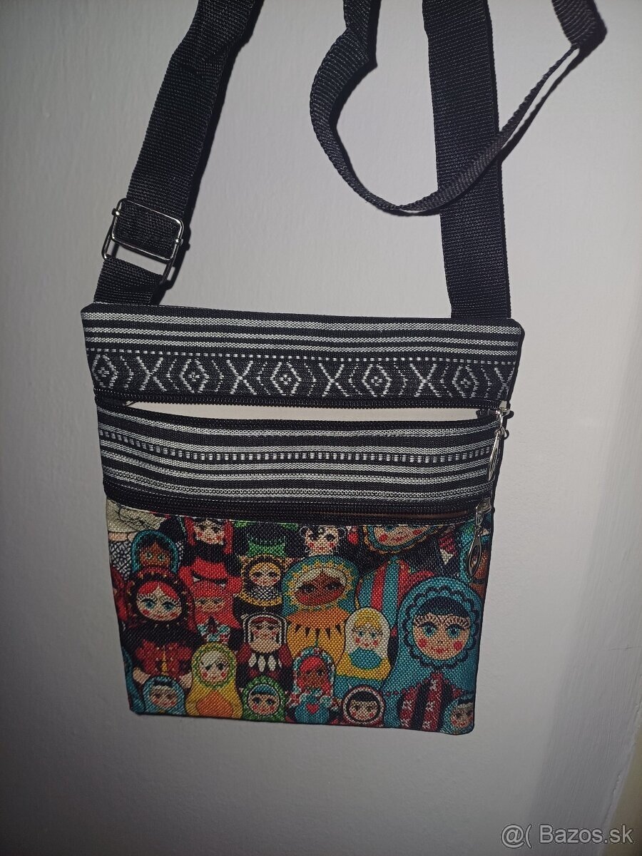 Crossbody taška s matrioškami-NOVÁ