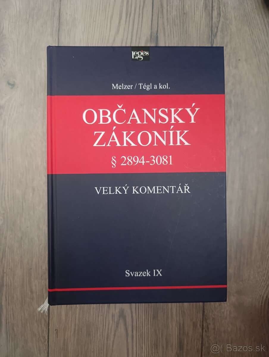 Občanský zákoník IX. svazek, § 2894-3081