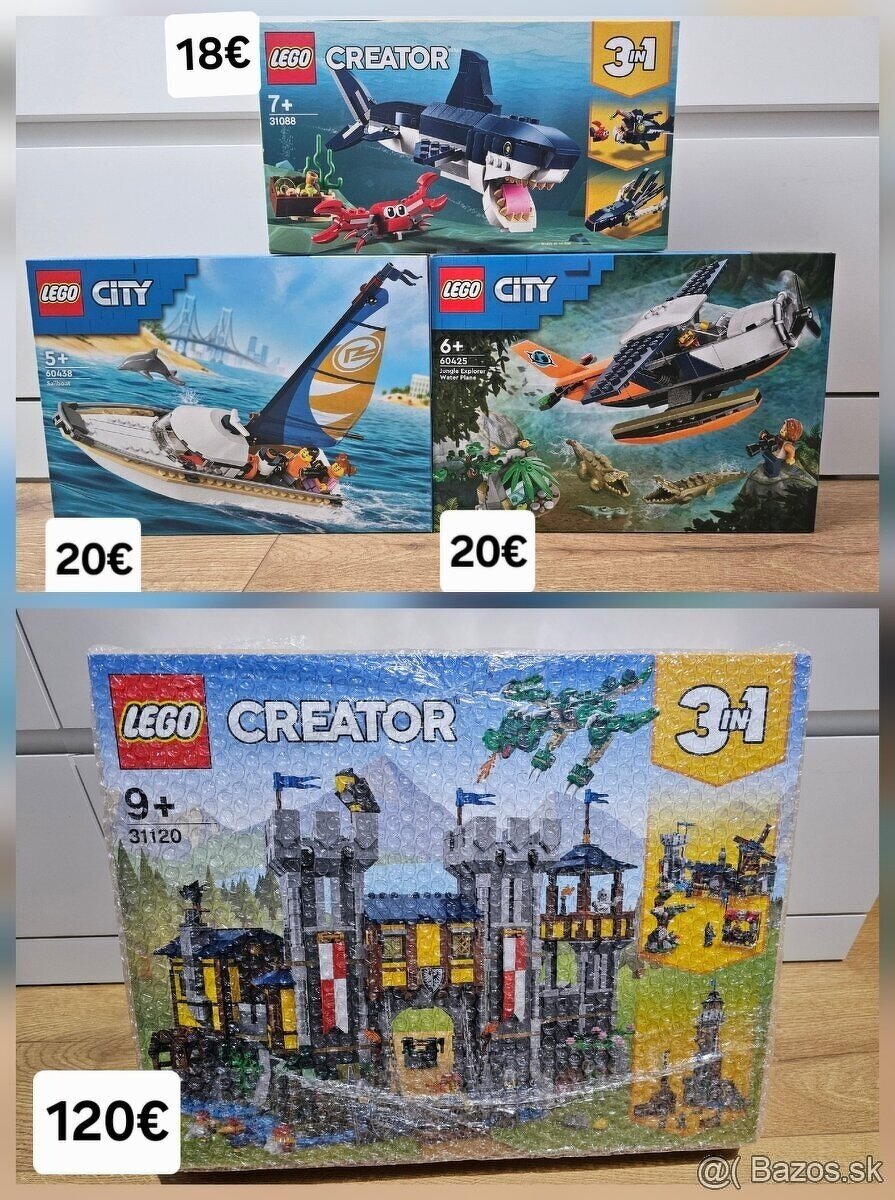 LEGO CITY A CREATOR 3V1, NEOTVORENÉ