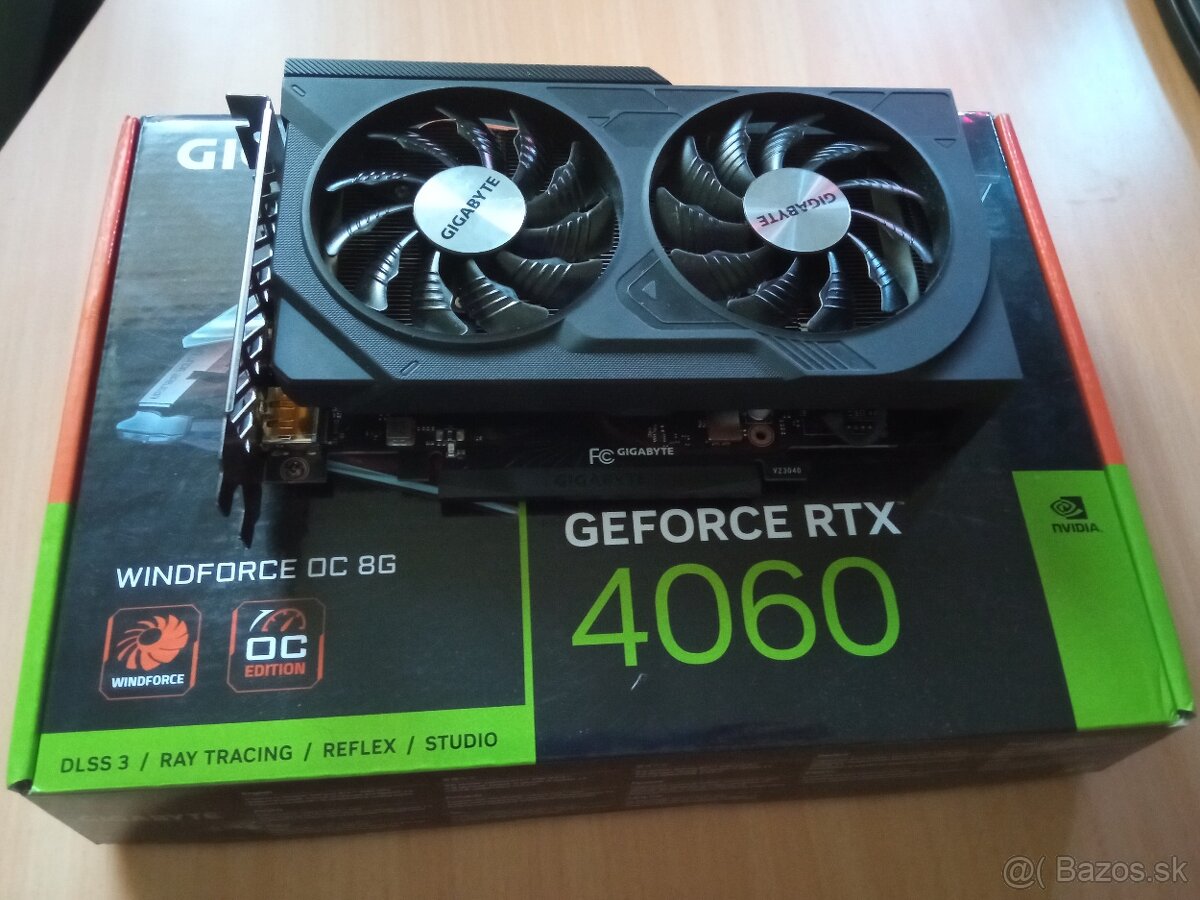 (rezervované) Predám GIGABYTE RTX 4060 WINDFORCE OC 8GB