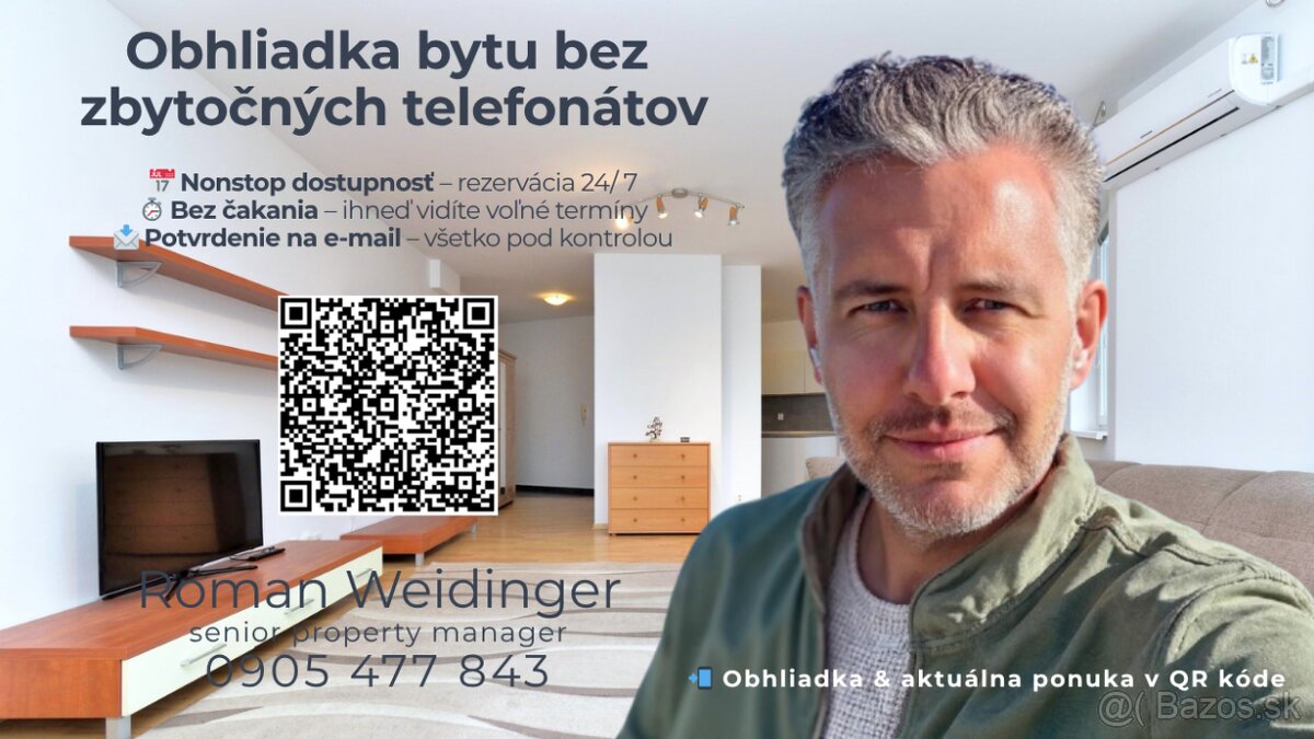 PRENÁJOM: 3-izbový byt, Slávičie údolie 41, Staré Mesto, BA