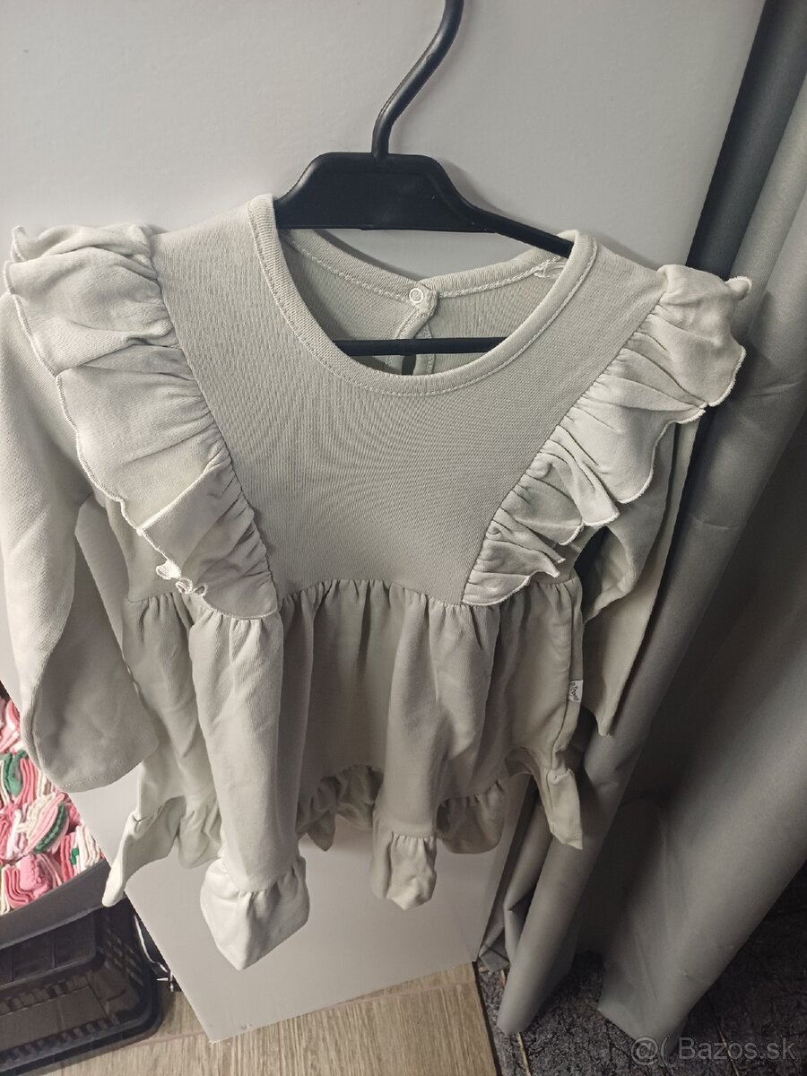 Šaty pre dievčatko s volánmi - 100% Bavlna, č.110